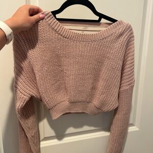 SHEIN cropped sweater with cross back